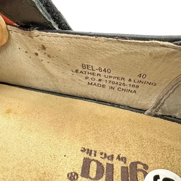 Allegria Belle 640 Black Leather Mary Jane Flats Comfort Shoes Women Size 9.5 - Picture 2 of 7